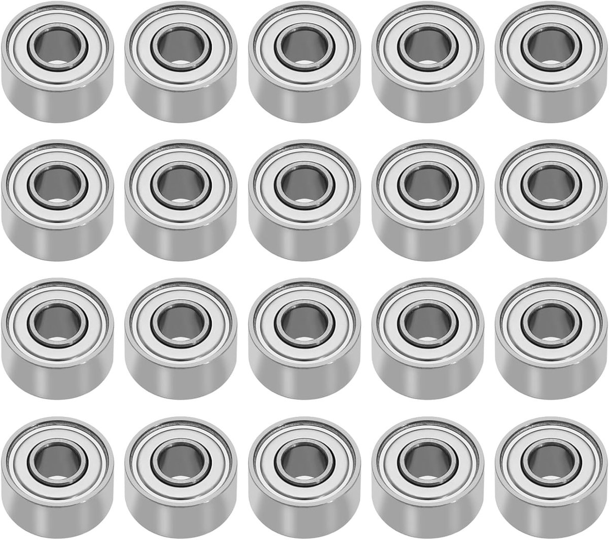 20 stuks Kogellagers 693ZZ Miniatuurlagers, Diepe Groef Dubbel Afgeschermde Miniatuurkogellagers Compatibel met 3D-Printers, Doe-het-zelf, Wasmachines