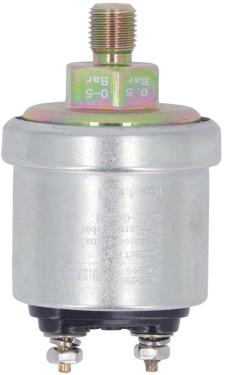 Brandstofdruksensor met hoge druk oliedruksensor van messing buitendraad M10 x 1/8NPT 0-5 bar duurzaam eenvoudig te installeren voor fluorometer