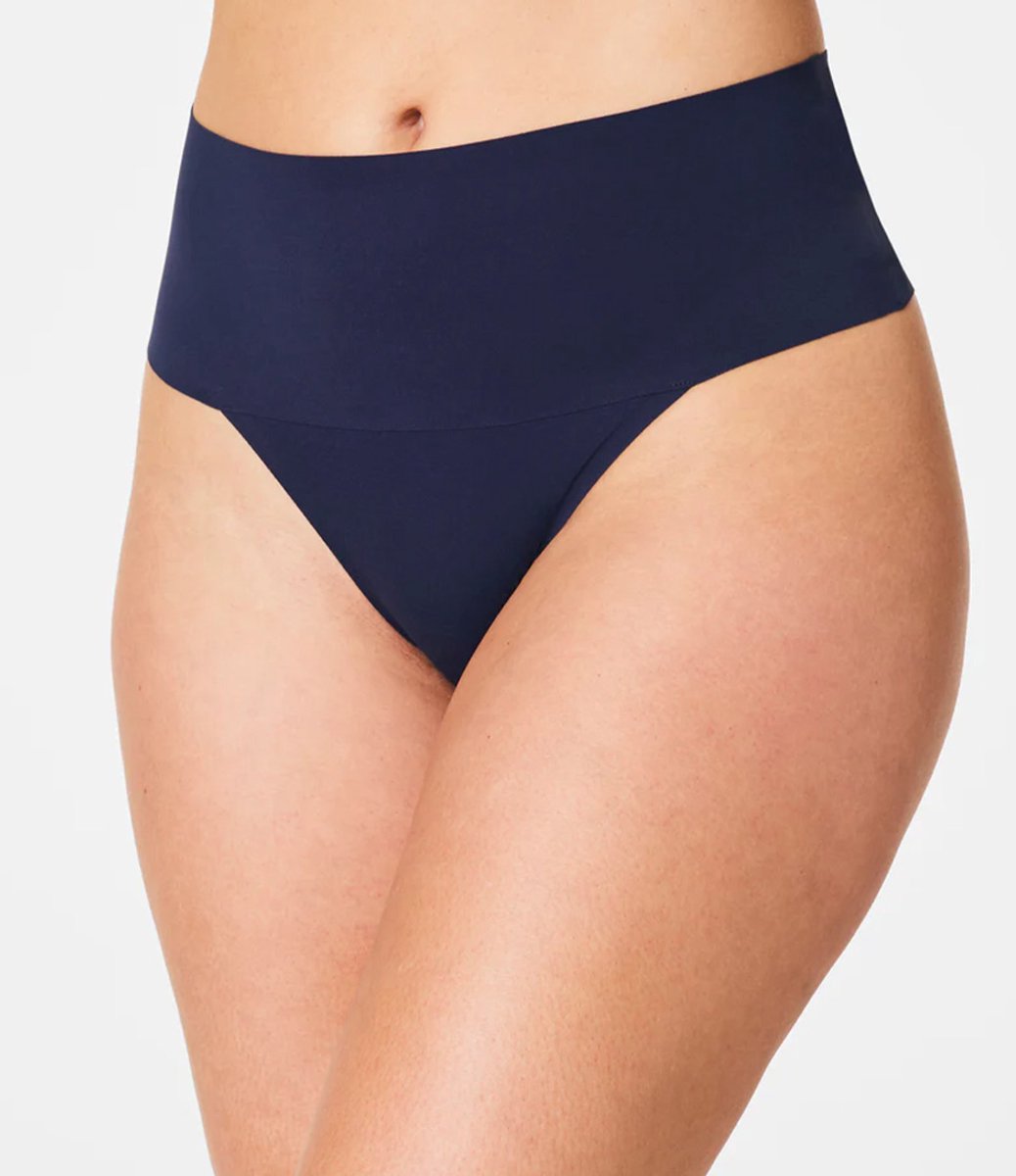Spanx Supersmooth Undie-tectable String - Maat XL - Kleur Navy Blauw