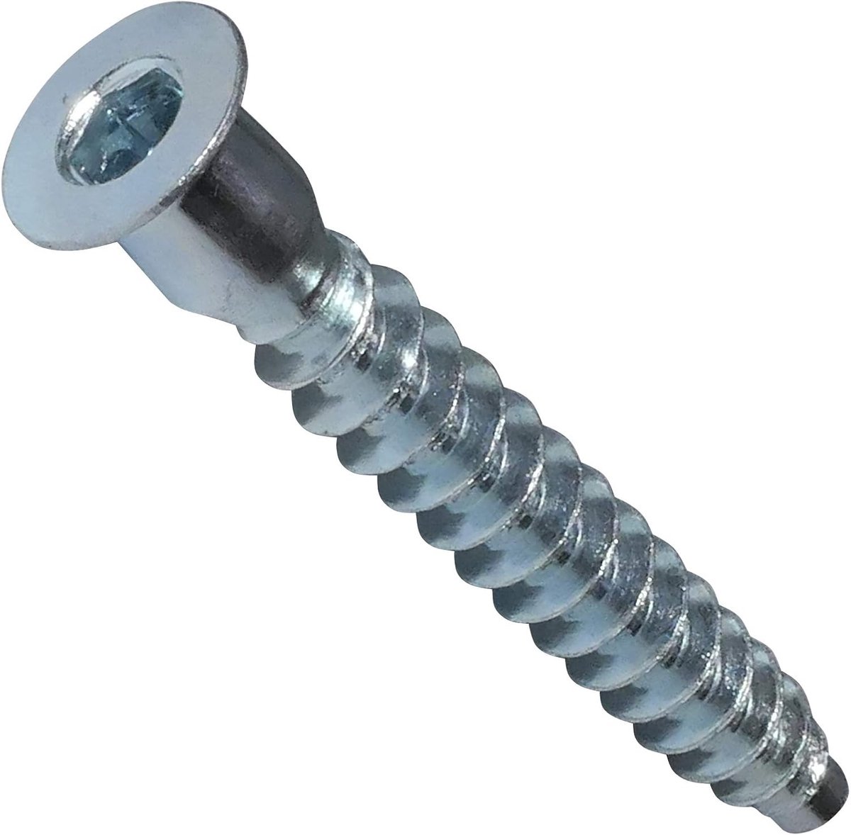 - 50 stuks Inbus platkop verzonken meubelschroef - Ø6.3x50mm - Verzinkt staal - C44760