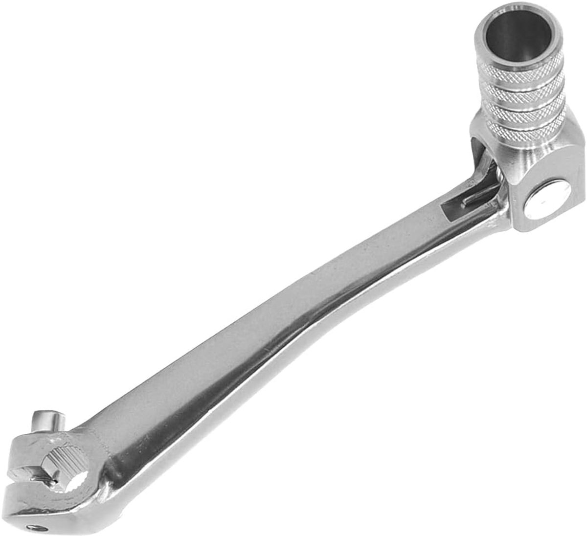 Aluminium Motorfiets Shifter Hendel,Enkele versnellingspook hefboom,Voorwaartse en omgekeerde schakelstang,Zilverachtig