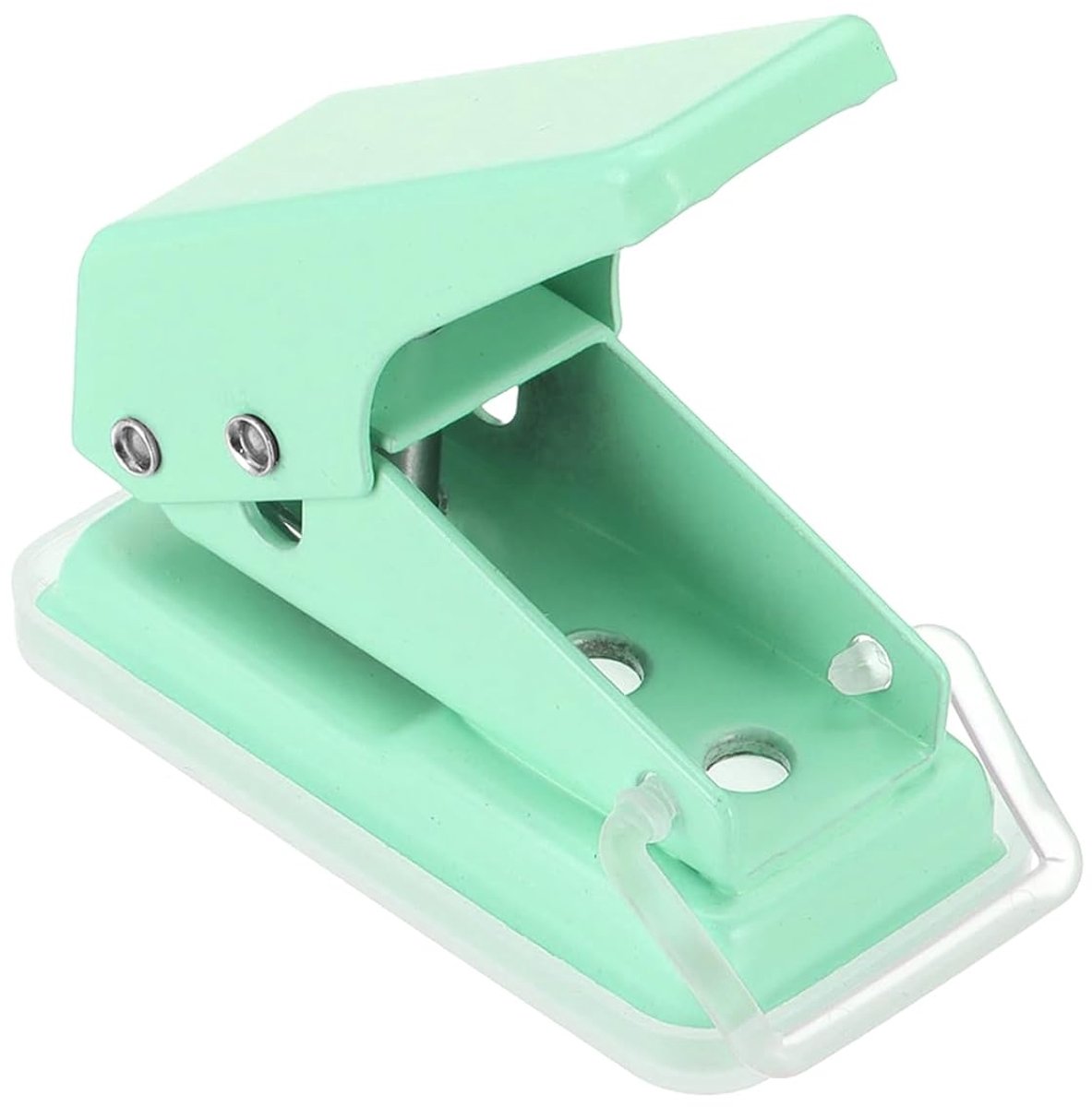 1/4" eengats pons, mini draagbare kleine perforator, 6 vellen gatcapaciteit, metaal, papierstans voor dag doe-het-zelf knutselen, scrapbook, ticket, groen