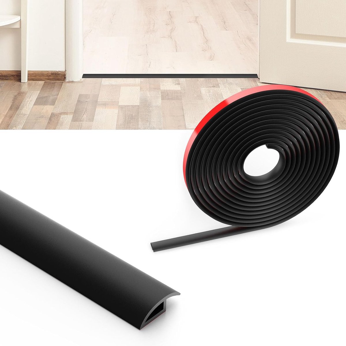 2 m laminaatvloer drempel overgangsstrip, PVC vloerverdeler strip overgangsstrip, zelfklevende drempelstrip, deurstrip drempelstaven voor het verbinden van vloer, tapijt, tegels, 10 mm