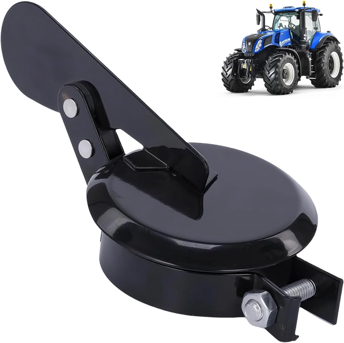 uitlaatklep, tractor, regenklep, weerkap, 50 mm uitlaat, tractor, trekker, accessoires, universele gazontractoren, autobescherming, klep (zwart)