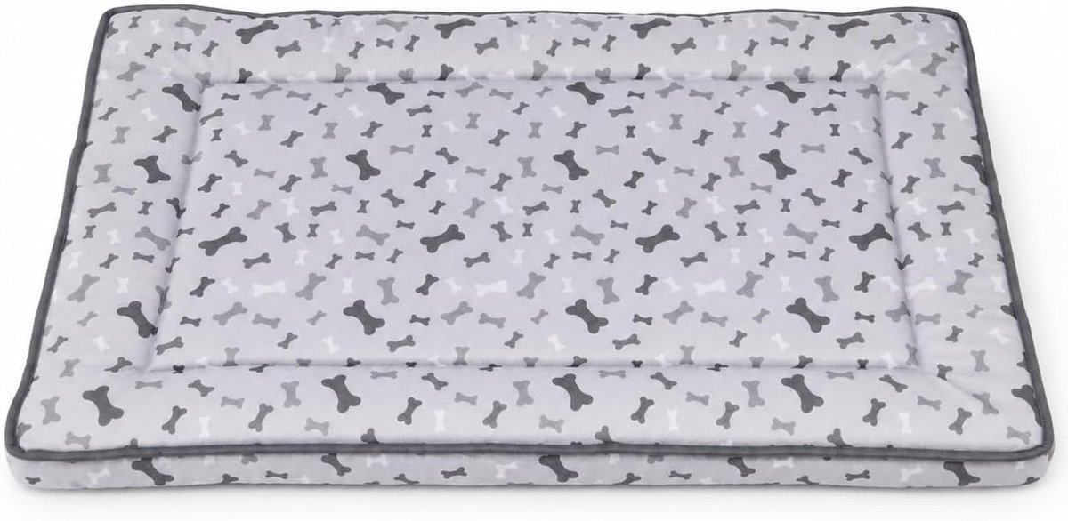 Koelmat voor huisdieren, grijs, gevoerd voor hond en kat | 70 x 45 x 4 cm. De PP-katoenen vulling biedt hond en kat een aangename plek om uit te rusten