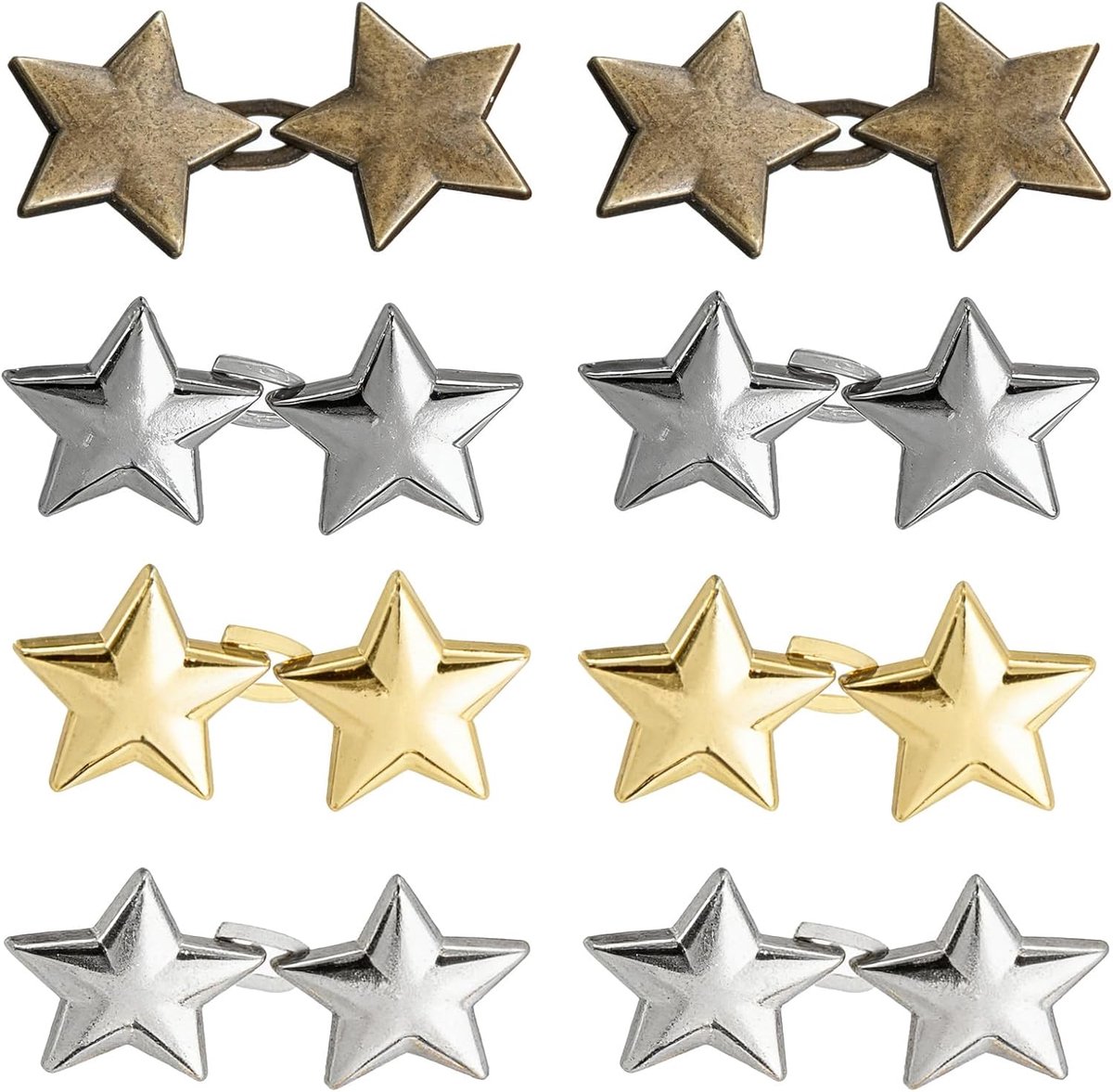Knopen, broek strakker maken clip zonder naaien, verstelbare taille-strafferclips voor broeken, jeans, dames, rokken, mouwen, herbruikbare Jean knoopnaalden