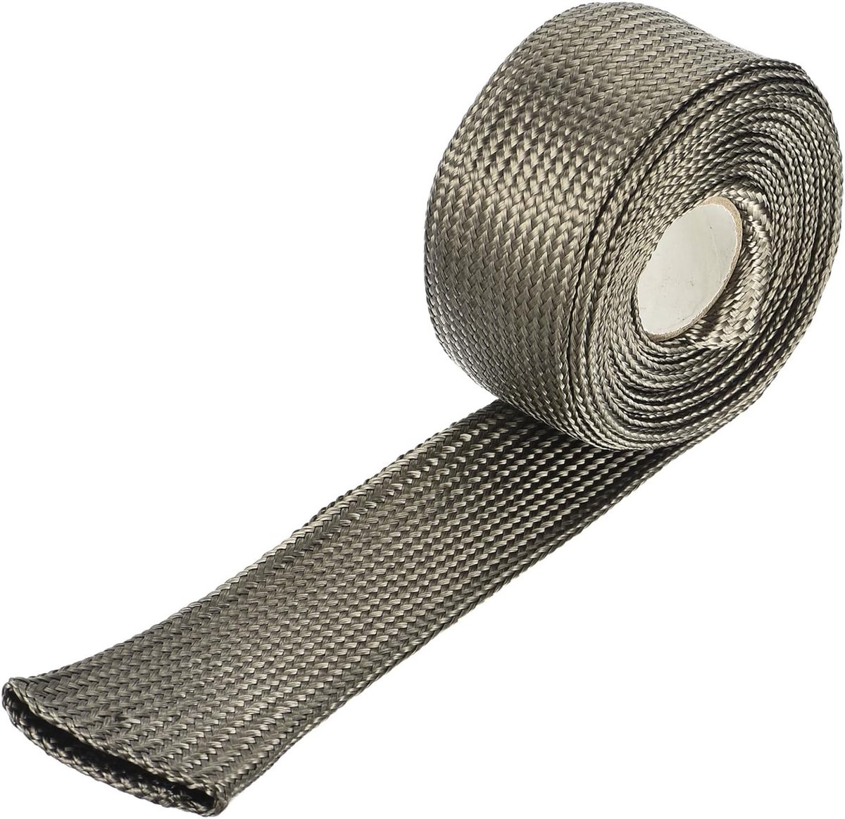 Hitteschildhuls, 0,8 inch ID, 10 voet hittehuls, autodraad, hitteschild, brandstofleiding, hitteschild, warmtewikkeling, 800 graden voor draden, titaniumkleur