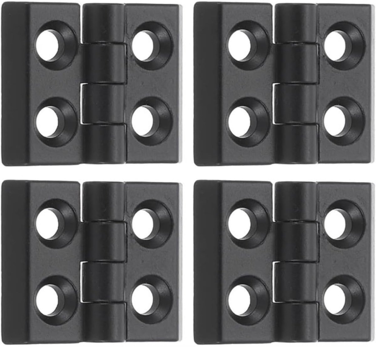 4 stuks zwart aluminium profiel opvouwbaar flexibel scharnier, verstelbare deurscharnieren voor meubelkasten, verdeelkast (2020)