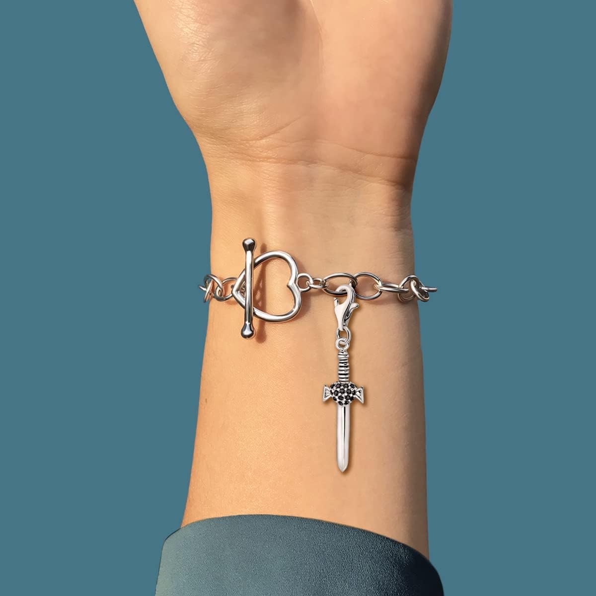 Verzilverd Hartjes Thema Charm Bedel Hangers voor Armbanden en Accessoires