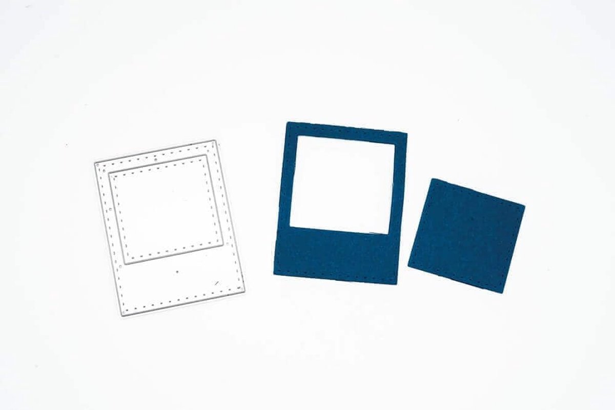 Stanssjablonen, frame voor polaroidbeeld, stanssjabloon, frame, stanssjablonen, sjablonen, scrapbooking, kaarten maken, doe-het-zelf, embossjablonen