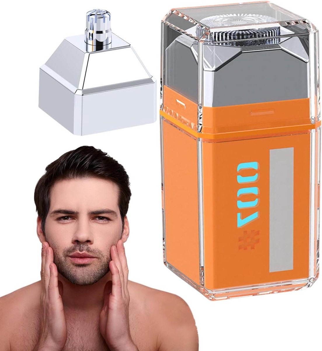 Elektrisch Scheerapparaat - Scheerapparaat Heren - Dagelijkse Verzorging - Geluidsarme Motor - 7.1 x 3.4 x 3.4 cm - Oranje