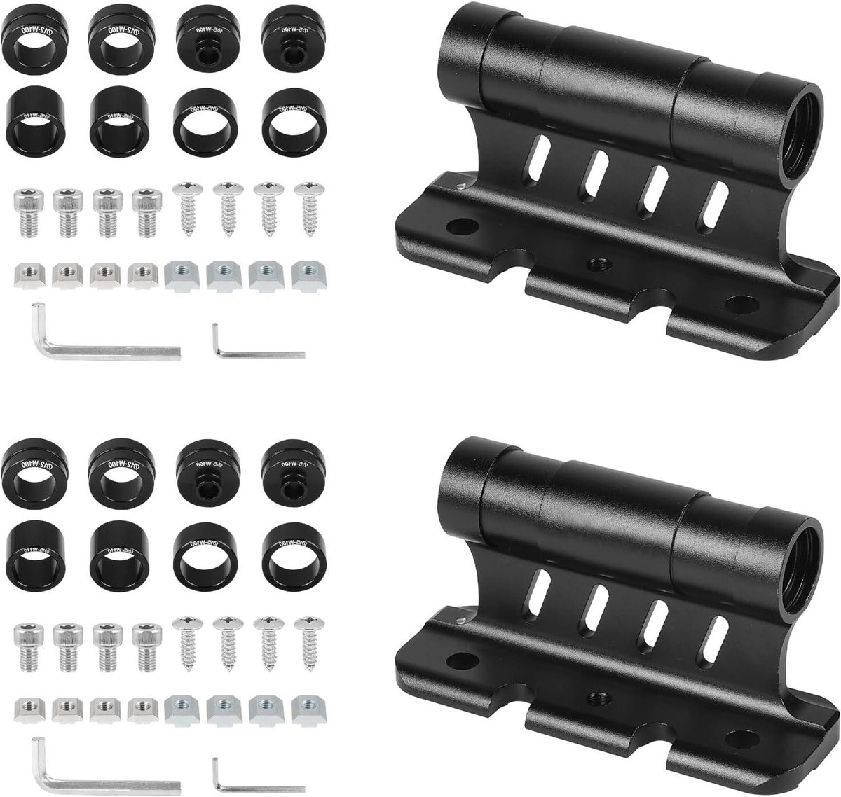 Fietsvorkhouder Set - Fietsdrager Ondersteuning - Fiets Transport - Universele As Compatibiliteit - 2 Stuks - Aluminium