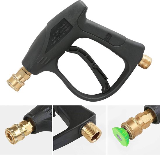 Hogedrukreiniger pistool, 3000 PSI Max met 5 kleuren Quick Connect Nozzles M22 Slangconnector 3.0 TIP — afbeelding 5