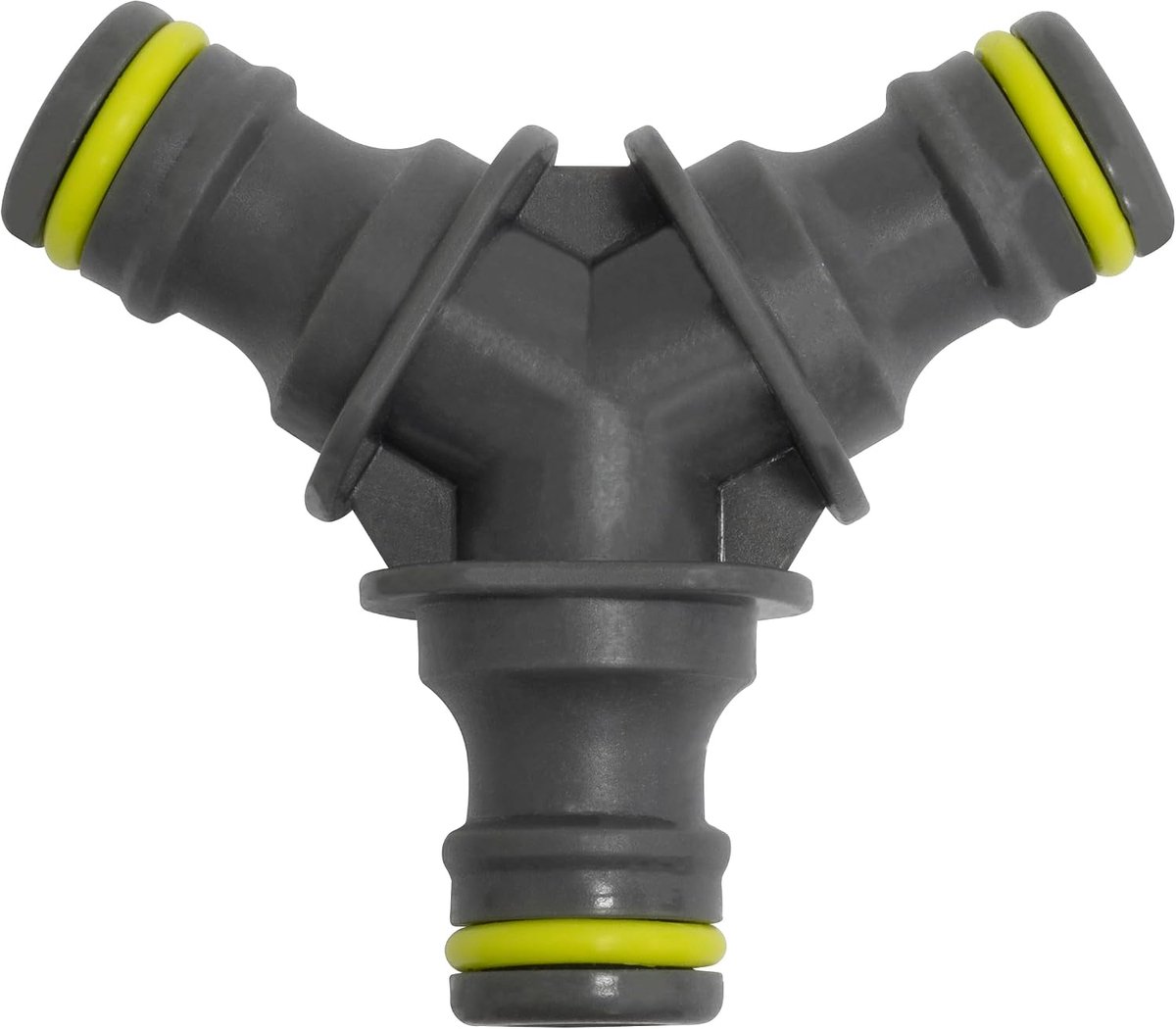 - C73268 - drievoudige Y-snelsplitterkoppeling mannelijk 1/2 inch 16,66 mm 3-weg sprinklerslang - van kunststof - splitterverbinding connector, overgang, tussenstuk, wassen