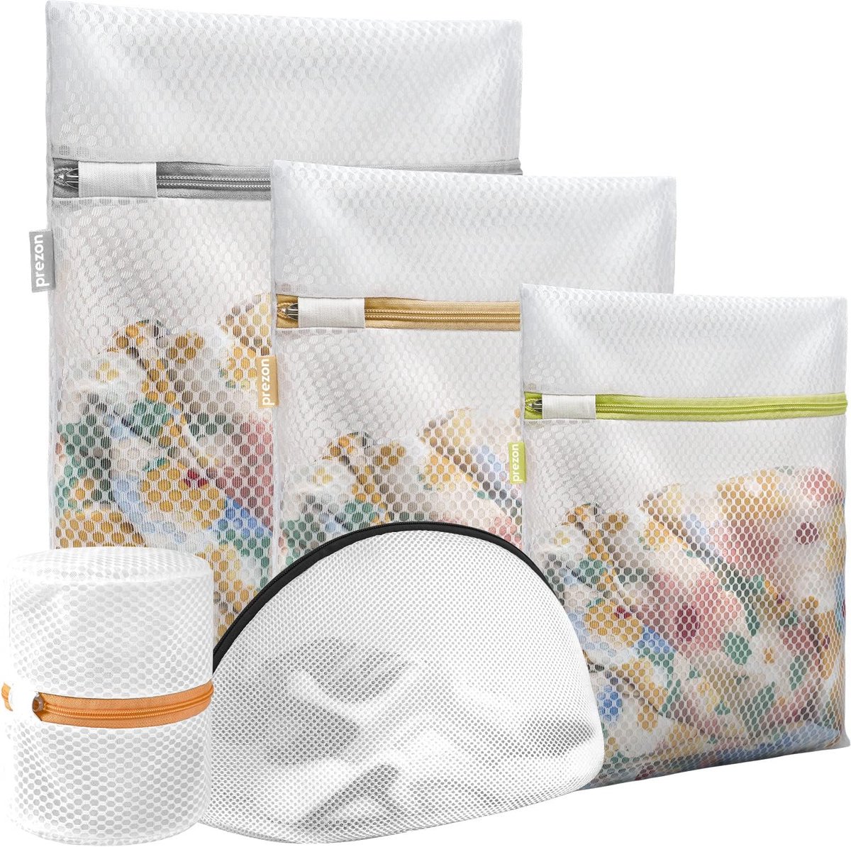 Waszakken, Wasmachine-Waszakken, Herbruikbare En Duurzame Mesh-Waszakken Voor Delicate Blouses, Kousen, Ondergoed, Bh's, Lingerie En Babykleding - 5 Verschillende Maten