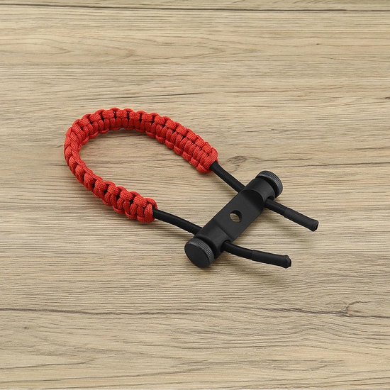 Adjustable Durable Braided Cord Rope Compound Bow Wrist Sling Suitable For Compound Bow Archery Shooting Target Hunting Accessory, Red — afbeelding 4