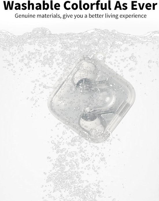 Hoes voor Nothing Ear (3) draadloze in-ear hoofdtelefoon, schokbestendig, toergy waterdicht, zacht en duurzaam, met koord, sleutelhanger en reinigingstool, transparant — afbeelding 2