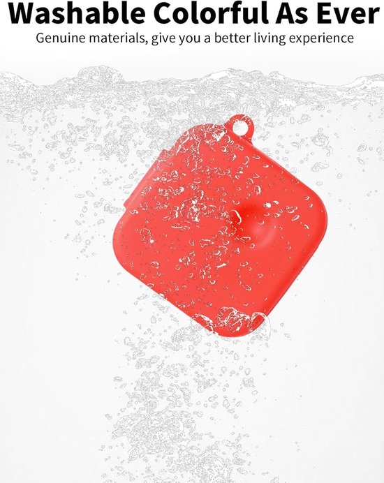 Hoes voor Nothing Ear (3) draadloze in-ear hoofdtelefoon, schokbestendig, toergy waterdicht, zacht en duurzaam, met koord, sleutelhanger en reinigingstool, rood — afbeelding 2