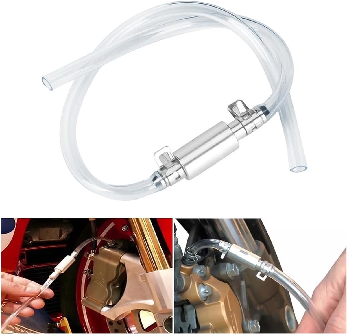 Remontluchter voor motorfiets, hydraulische remontluchter, bleeder motorfiets hydraulische remontluchtingslast, ontluchtingsslang met unidirectionele regelklep, voor remmodellen