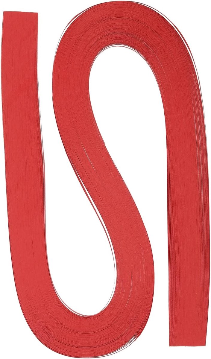 Filigraan papieren stroken, 120 stuks, 3 mm, 54 cm, origami-papierstroken voor kunst, knutselen, Kerstmis, rood