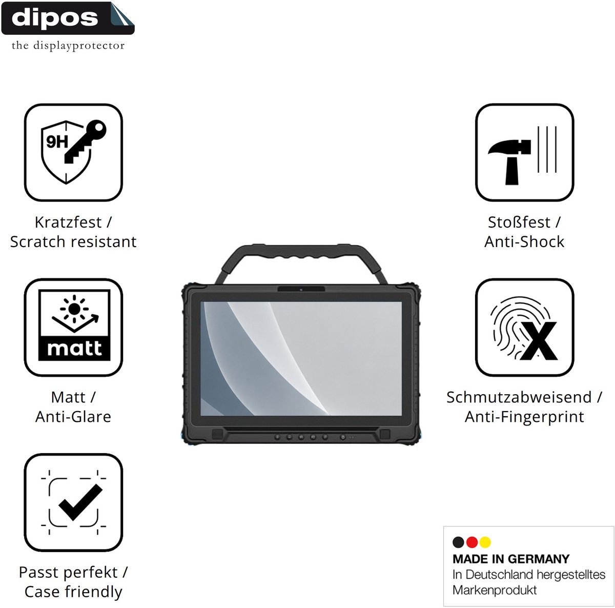 dipos – 2x Matte Pantserfolie geschikt voor ONERugged M14M | 9H Screenprotector