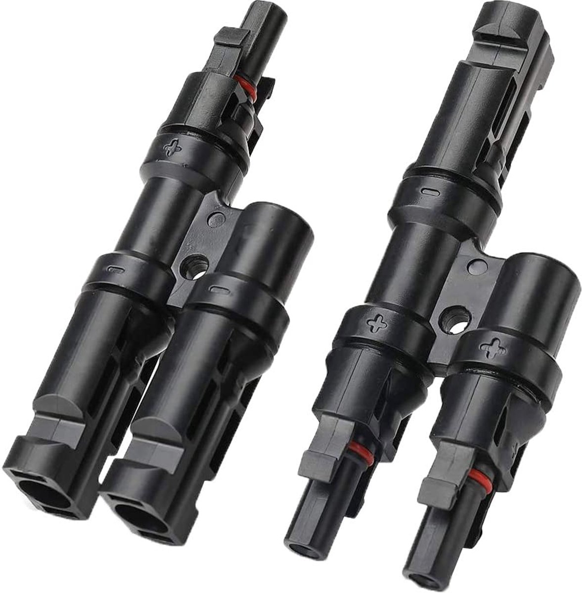 Zonnepaneel kabelconnector T-type - 1 mannelijke naar 2 vrouwelijke - waterdicht IP67 - snelle en eenvoudige montage - ShopVlot