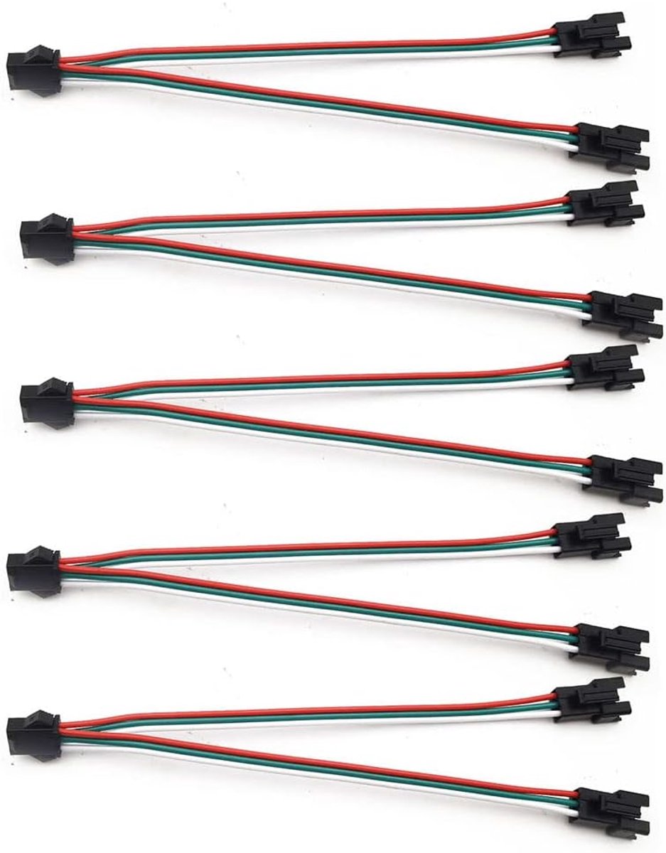 LED Splitter 3 pin 15cm - Male en Female - PVC met Tinned Copper - Eenvoudig aansluiten - ShopVlot