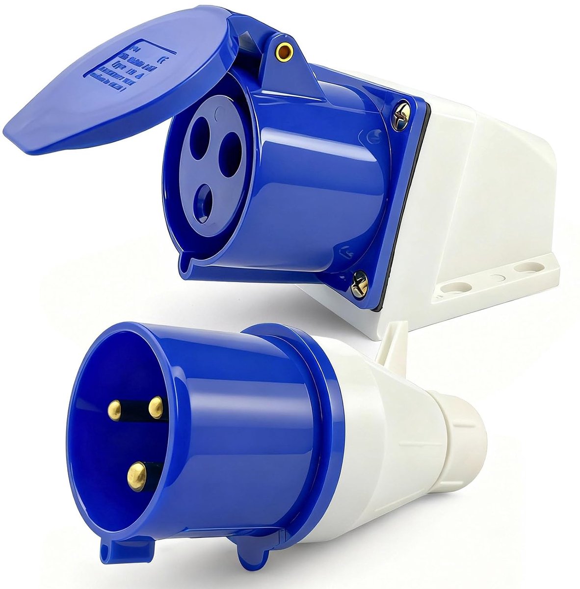 220V 32A stekker - CEE adapter - 3-polig - voor motorhomes en camping - ShopVlot