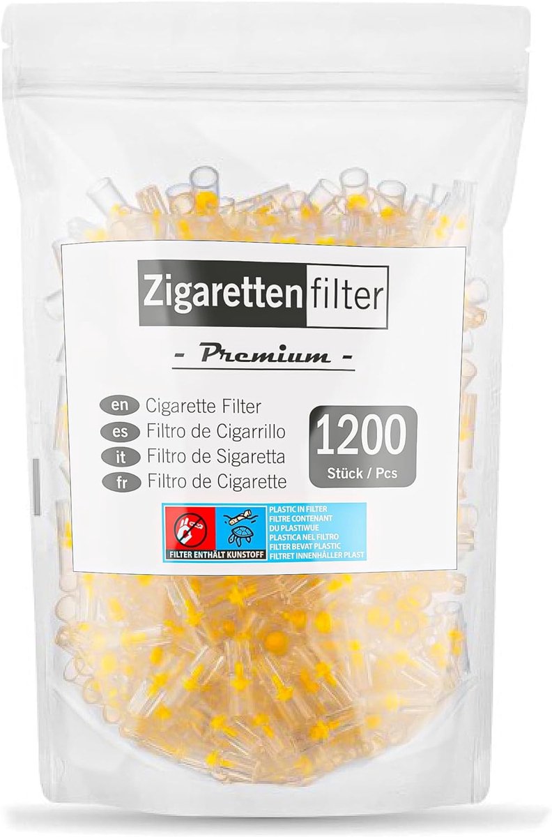 Cigarette filter 1200 stuks - premium kwaliteit - voor een betere rookervaring - eenvoudig te gebruiken - ShopVlot