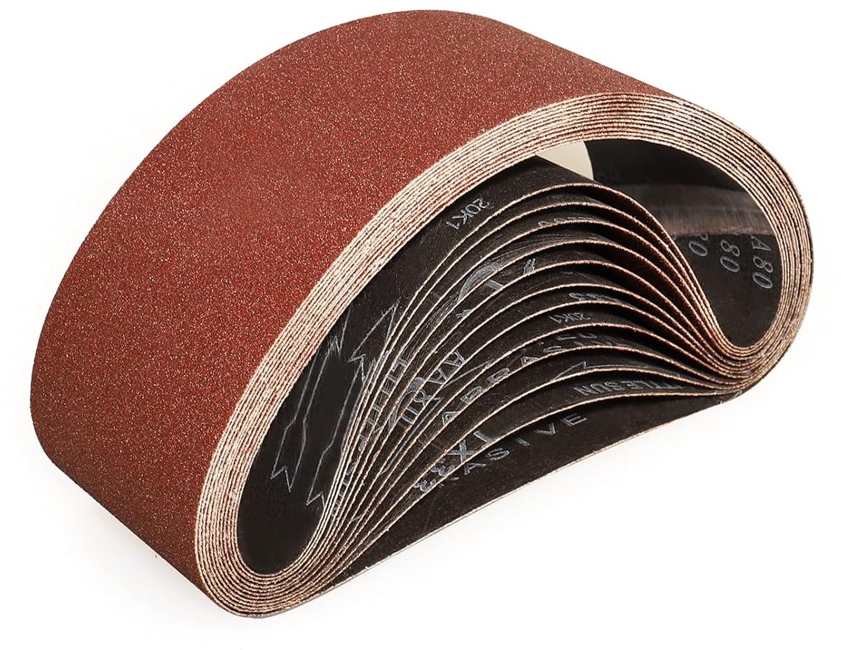 Schuurband 100 x 610 mm - 60 korrel - aluminiumoxide - voor effectief schuren van hout en metaal - ShopVlot