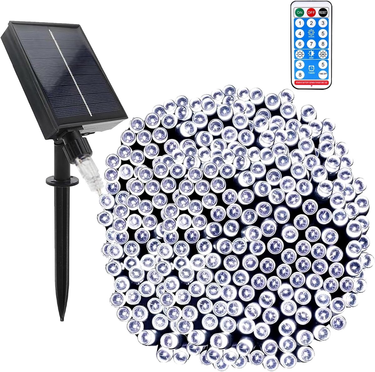 Solar String Lights 200 LED - 75 Feet - Met afstandsbediening - Decoratieve verlichting voor de tuin - ShopVlot