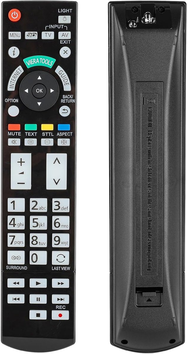 Afstandsbediening N2QAYB000715 - Vervangende controller - Compatibel met Panasonic Viera TV - Eenvoudig in gebruik - ShopVlot