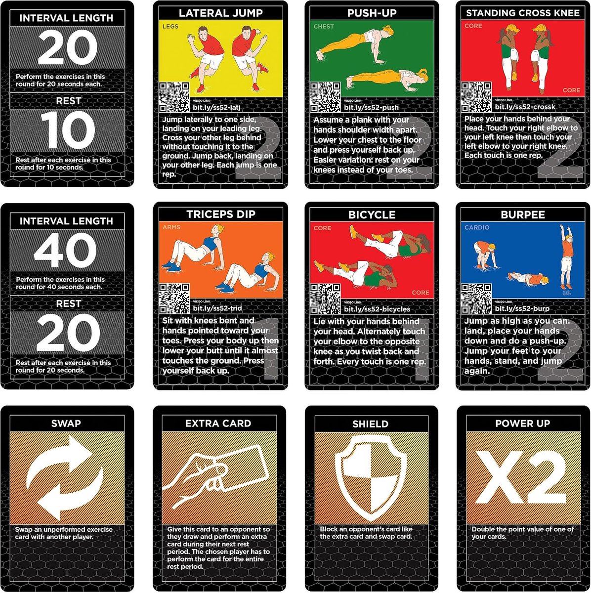 HIIT Interval Workout Game - Ontworpen door militaire fitness expert - Video-instructies inbegrepen - ShopVlot