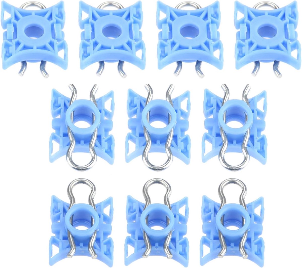 Set van 10 Clips voor Raamlift - Swivel Verstelbare Elementen - Wit - Eenvoudige Montage - ShopVlot