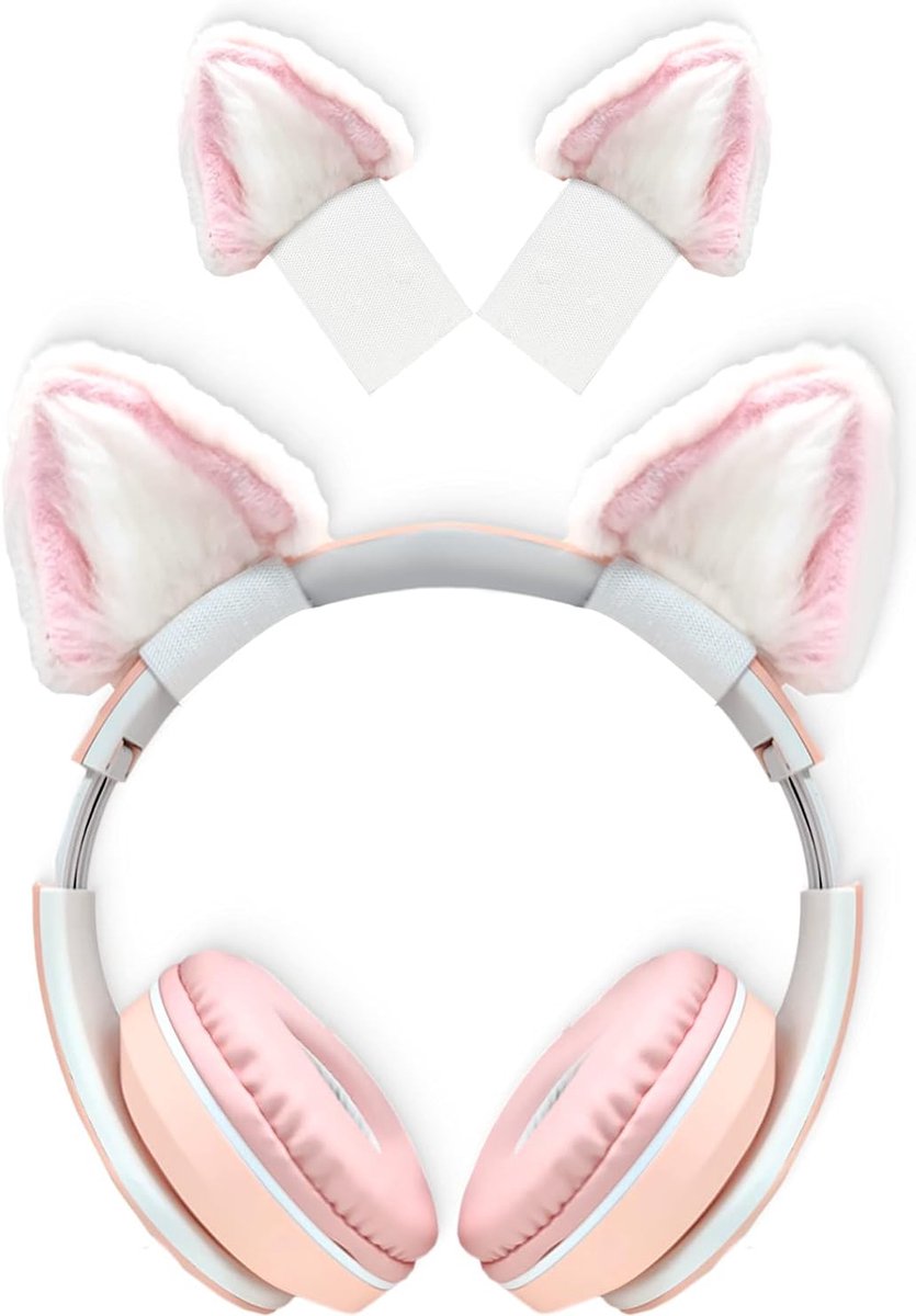 Kitty Ears hoofdtelefoon decoratie - universele cosplay accessoire - zwarte kleur - ideaal voor gamers - ShopVlot