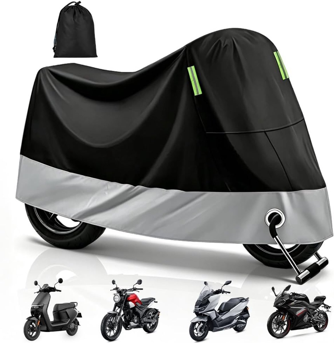 Motorhoes XXL - waterdicht polyester - uv-bestendig - bescherming tegen vuil en stof - ShopVlot