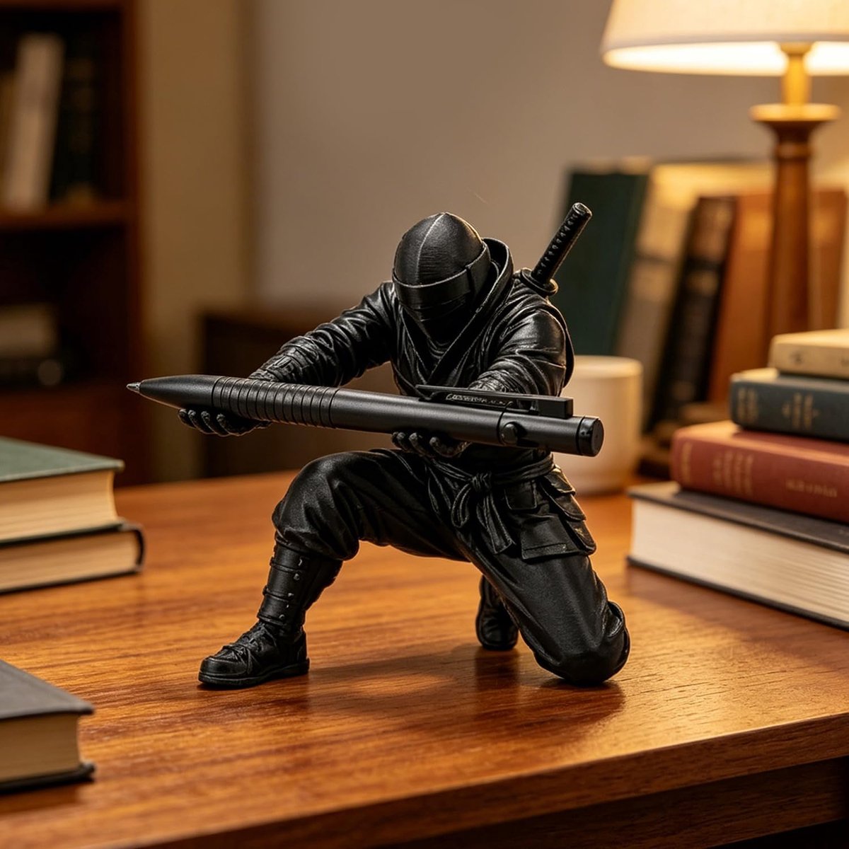 Bureaupenhouder - 3D-print ninja samurai - grappige ornamenten - voor een creatief bureau - ShopVlot