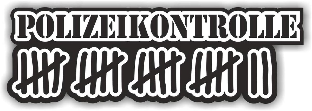 Auto sticker Police Control 16 x 5 cm - Hoge kwaliteit - Grappige autosticker - Duurzaam en weerbestendig - ShopVlot