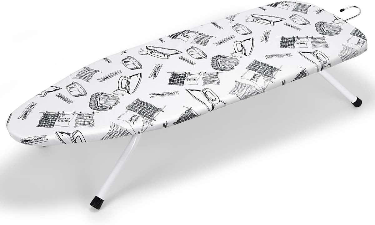 Strijkplank voor tafel 92 x 34 cm - Opvouwbare strijkplank - Hittebestendige hoes - Ideaal voor strijken van kleding - ShopVlot