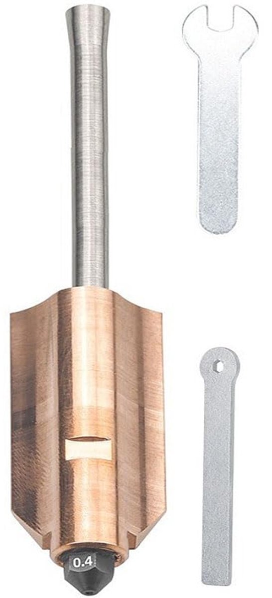 3D printer nozzle 0.5mm - harden staal - snel verwarmend - verbetert filamentdoorstroming - ShopVlot
