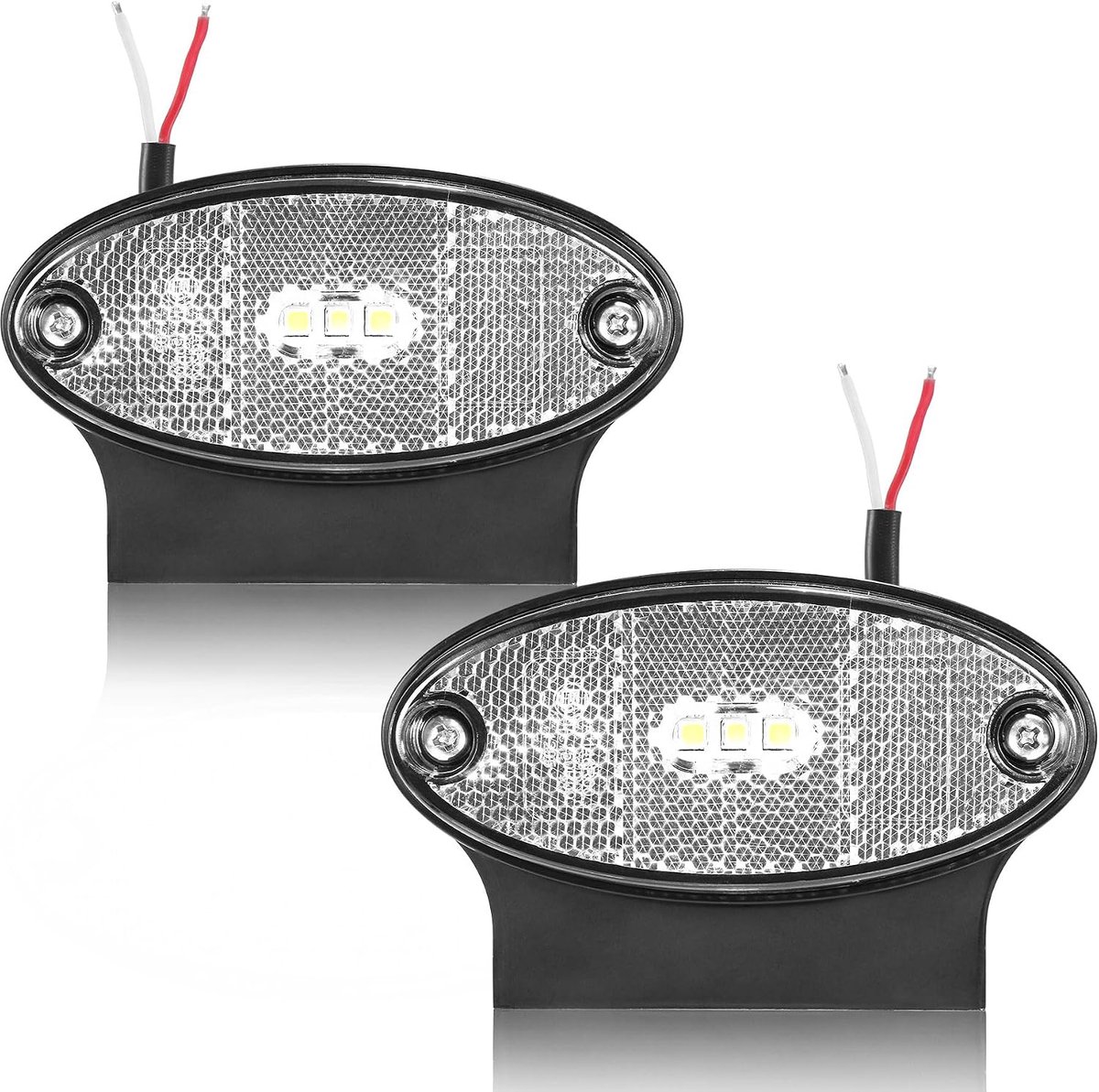 Side marker lights wit LED 12/24 V - Waterproof - Reflector - Voor aanhangwagens en voertuigen - ShopVlot