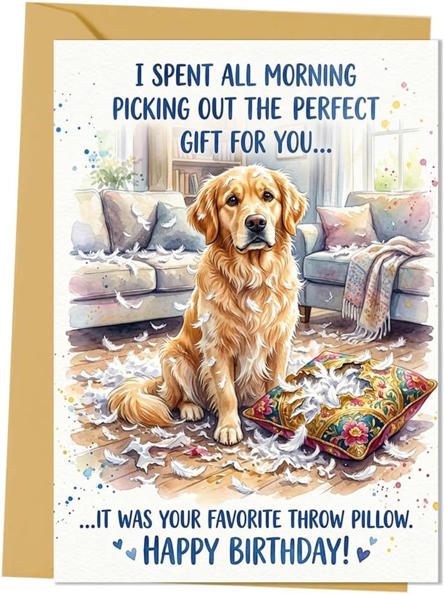 Verjaardagskaart voor hondenliefhebbers - grappige afbeelding - premium karton - perfect als cadeau - ShopVlot