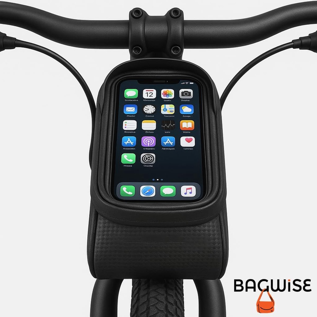 Fietsframe Tas Telefoonhouder - Waterproof - Opbergruimte - Ideaal voor E-bike en Fatbike - ShopVlot