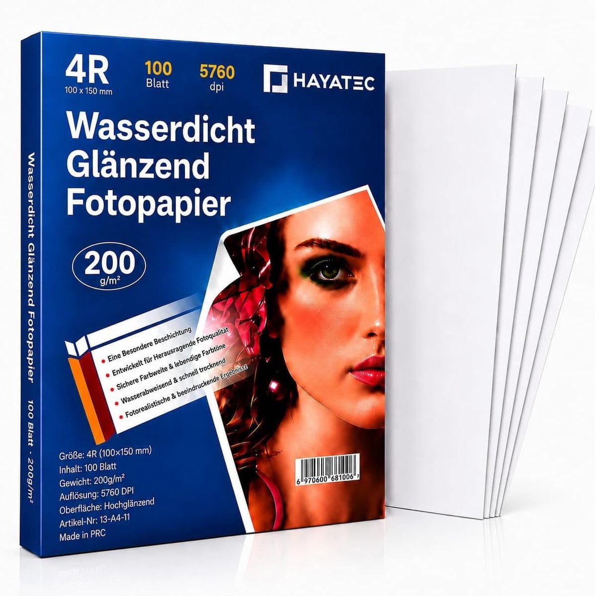 Fotopapier 10 x 15 cm - hoogglans 200 g/m² - waterdicht - direct droog voor fotokaarten - ShopVlot