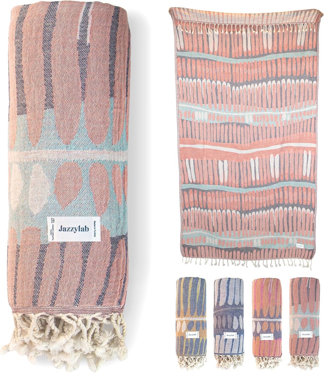 Hammam Towel Pestemal 90x180 cm - 100% Katoen - Handgeweven Jacquard - Ideaal voor Sauna en Strand - ShopVlot