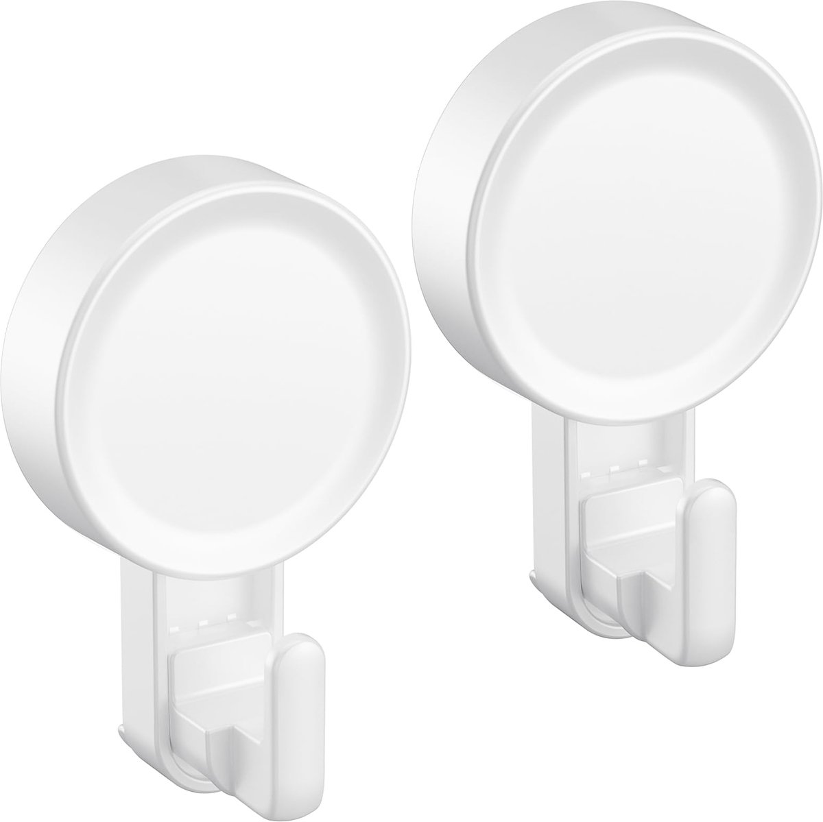 Zuignap met haak sterk - 2-pack badkamer zonder boren - eenvoudig te bevestigen - ideaal voor wanddecoratie - ShopVlot