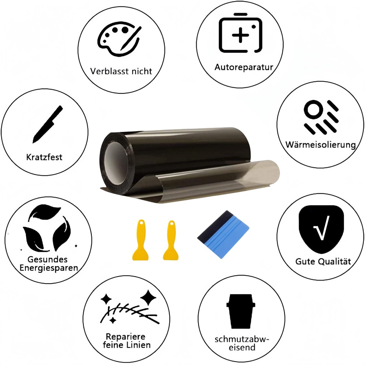 Koplampfolie 300 x 30 cm - Getinte foliesticker - Vinyl - Verbeter de uitstraling van uw auto - ShopVlot