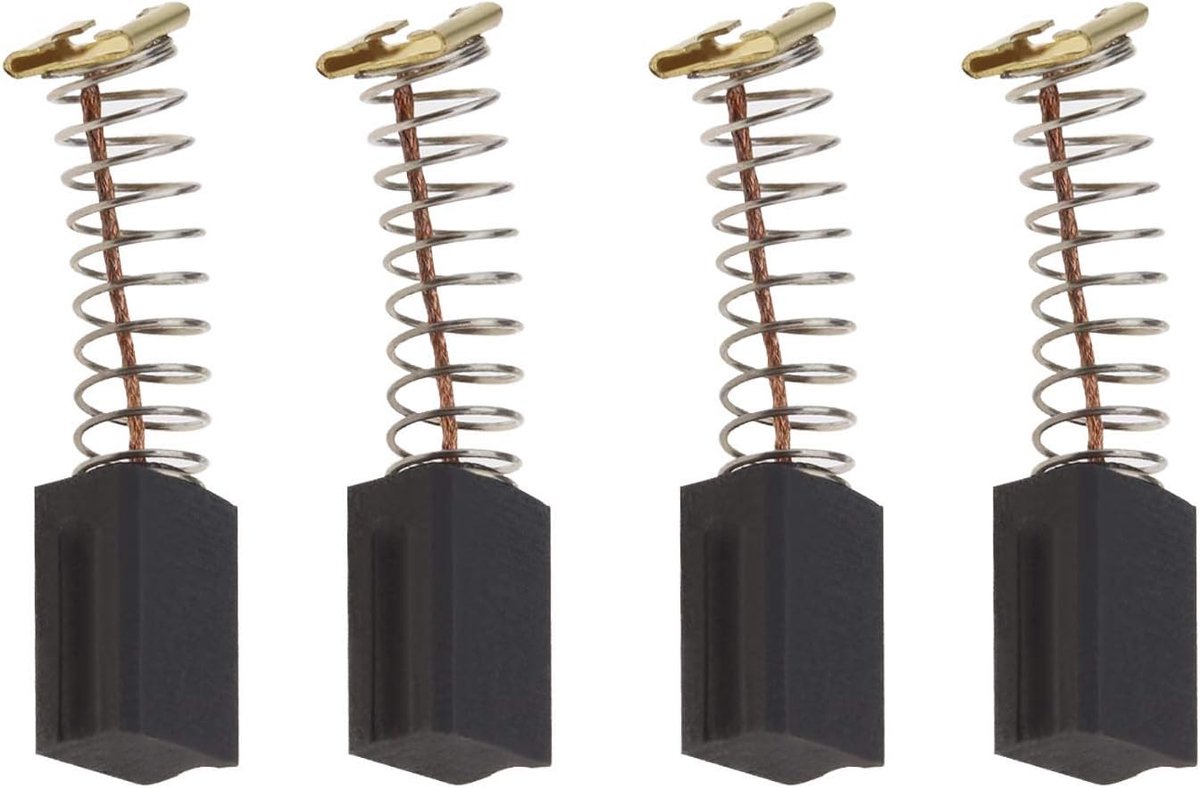 Carbon borstels 6x8x12mm - 4 stuks vervangend - Hoogwaardig en duurzaam - Geschikt voor Black & Decker KD1001K - ShopVlot