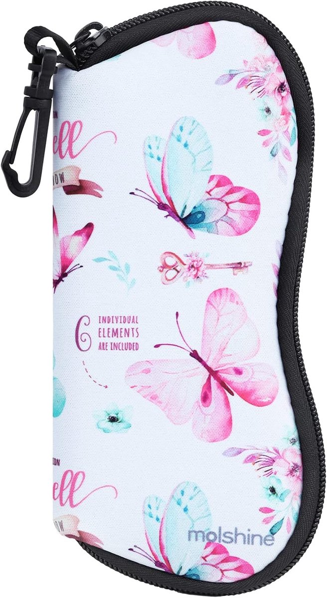 Zonnebril Etui M - Neopreen - Met Rits - Handig Voor Op Reis - ShopVlot