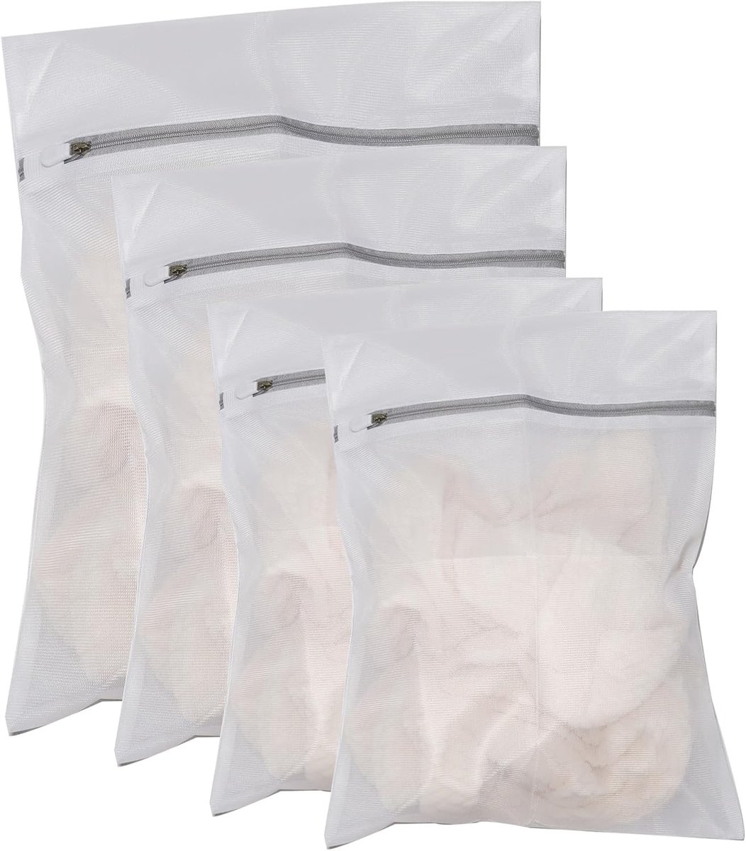 Waszak (4, 25 x 30 cm) - Mesh zakken - Met rits - Beschermt kleding tijdens het wassen - ShopVlot